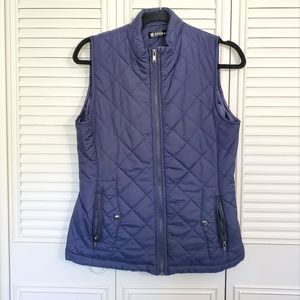 Navy blue puffer vest